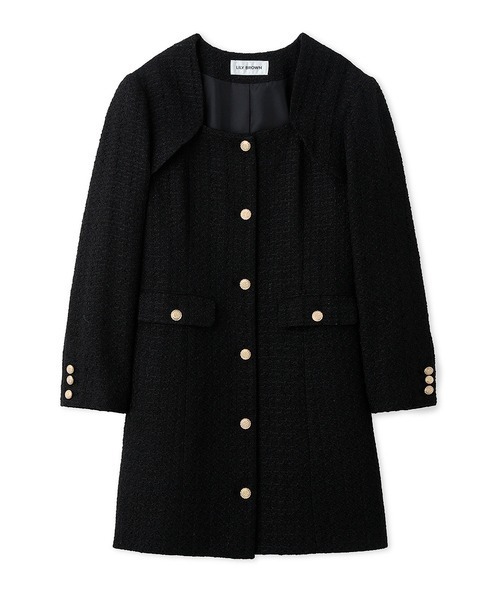 「LILY BROWN」 ノーカラーコート 0 ピンク レディース_画像5