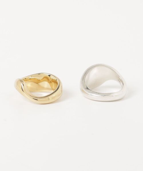 「e.m.」 リング S シルバー×ゴールド レディース_画像2