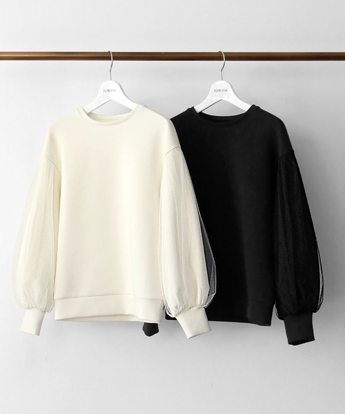 「ELFRANK」 長袖カットソー FREE オフホワイト レディース_画像2