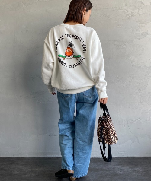 「The Endless Summer」 スウェットカットソー X-LARGE ブラック レディース_画像9