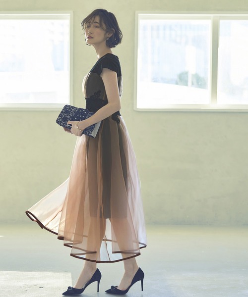 「RUIRUE BOUTIQUE」 ノースリーブワンピース M テラコッタ レディースの画像