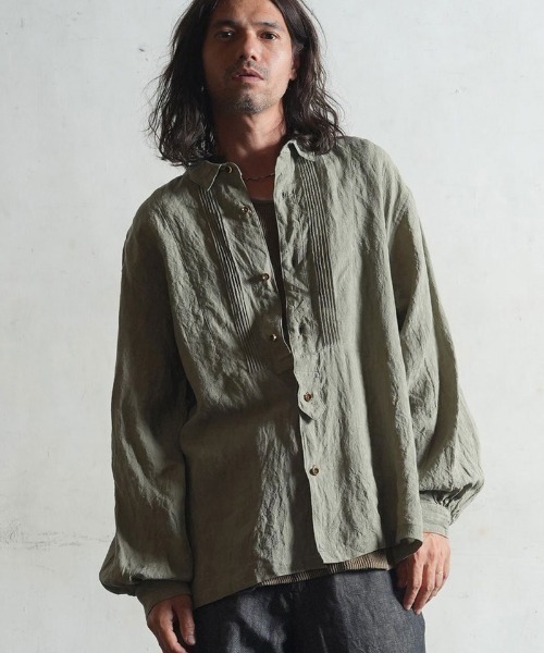 「EGO TRIPPING」 長袖シャツ 46 グリーン メンズ_画像3
