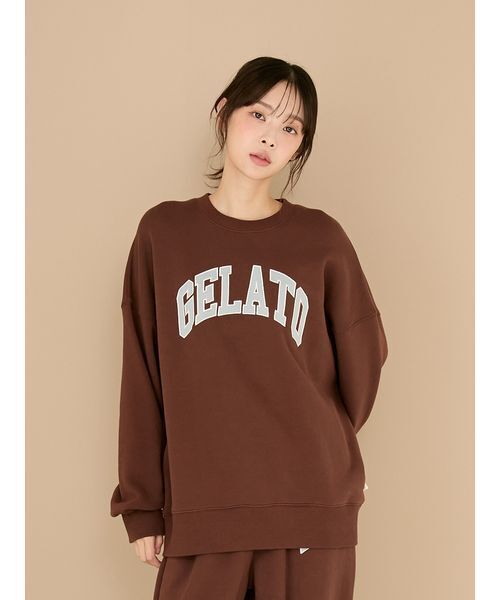 gelato pique（ジェラートピケ） パジャマ ルームウェア カレッジロゴ