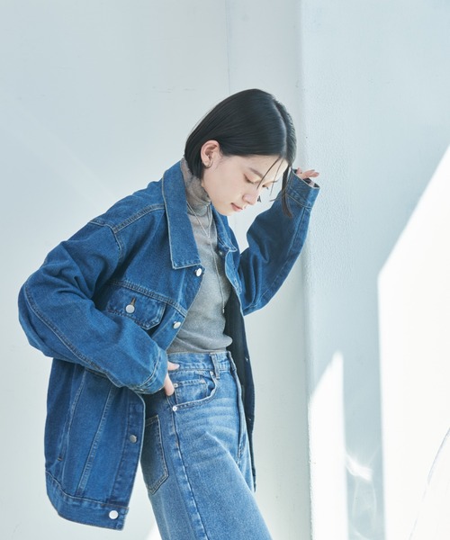 「Shelly island」 デニムジャケット FREE ブルー レディース_画像4
