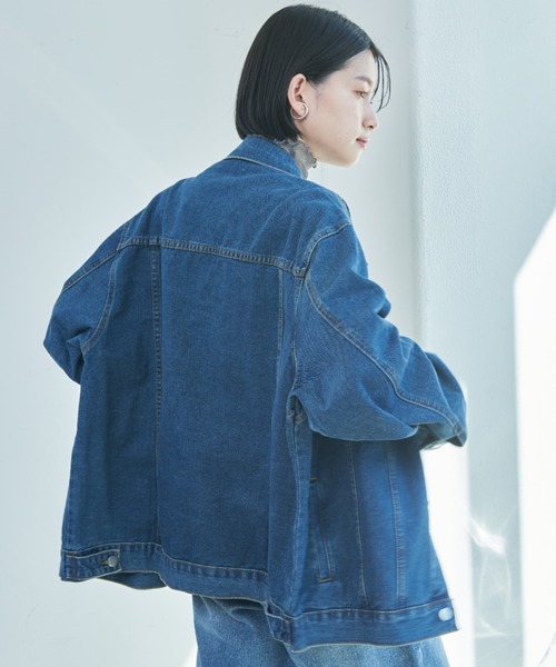 「Shelly island」 デニムジャケット FREE ブルー レディース_画像5