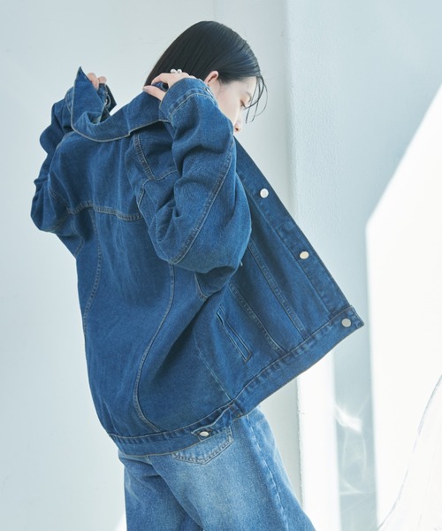 「Shelly island」 デニムジャケット FREE ブルー レディース_画像6