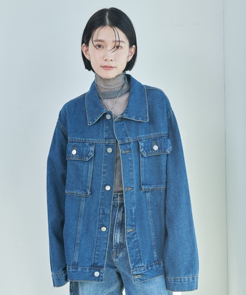 「Shelly island」 デニムジャケット FREE ブルー レディース_画像7
