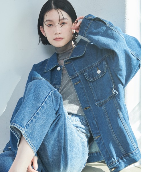 「Shelly island」 デニムジャケット FREE ブルー レディース_画像8