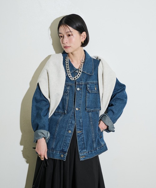 「Shelly island」 デニムジャケット FREE ブルー レディース_画像9