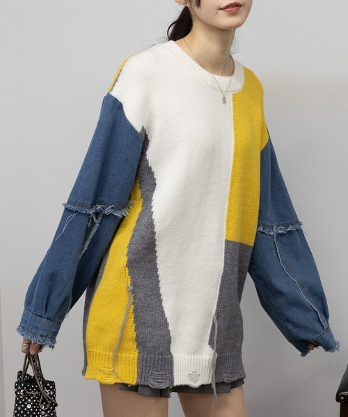 「pumpkin port」 長袖ニット M アイボリー レディース_画像5