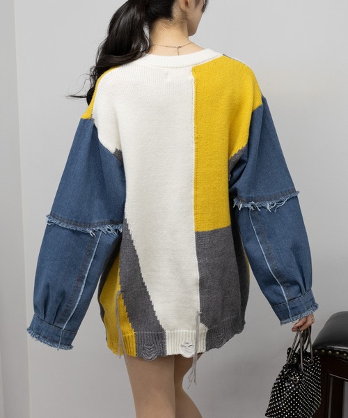 「pumpkin port」 長袖ニット M アイボリー レディース_画像7