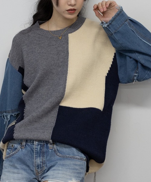 「pumpkin port」 長袖ニット M アイボリー レディース_画像8