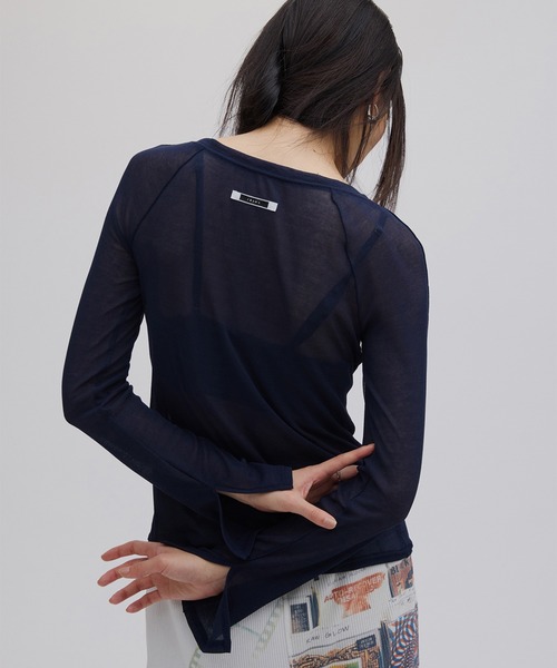 Ameri（アメリ） tシャツ 2WAY SOFT TOUCH CUT TOP レディース
