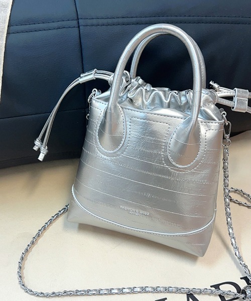 「FREE STYLISTS」 2WAYバッグ FREE シルバー レディース_画像3