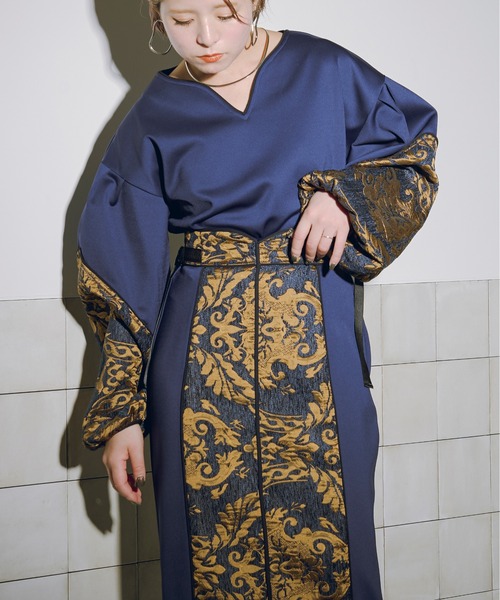 「Ezick」 長袖カットソー FREE ブルー レディース_画像5