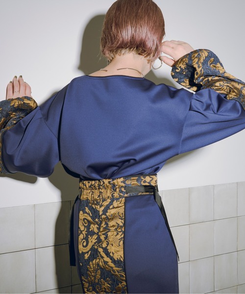 「Ezick」 長袖カットソー FREE ブルー レディース_画像6