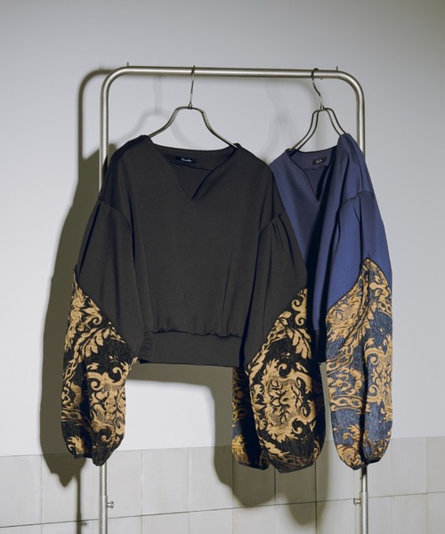 「Ezick」 長袖カットソー FREE ブルー レディース_画像9