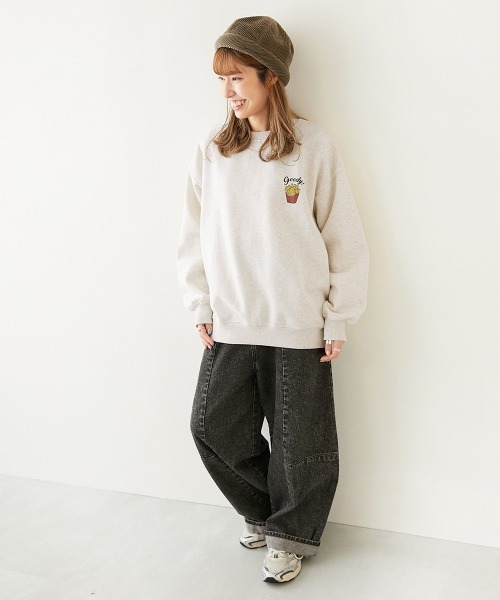 「devirock」 スウェットカットソー M グレー レディース_画像2