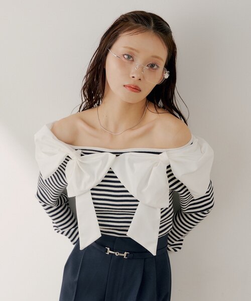 Chico（チコ） ニット セーター 「SALON by Chico」ダブルリボン