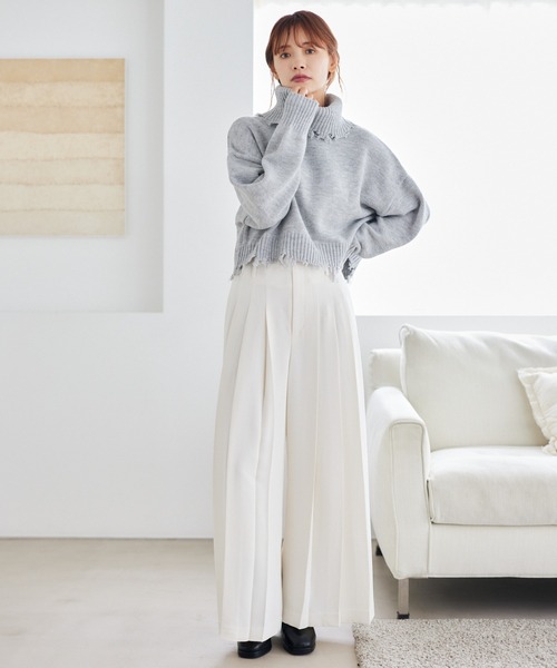 「mysty woman」 イージーパンツ FREE アイボリー レディース_画像5