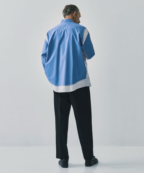 シャツ 「N.HOOLYWOOD/エヌハリウッド」別注切替シャツ メンズの画像