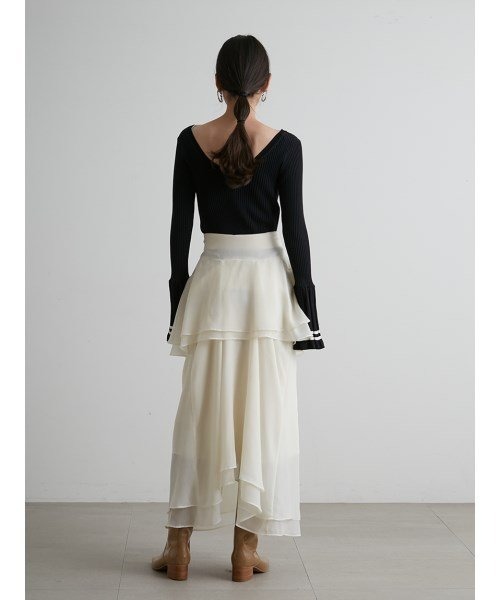 「styling/」 フレアスカート 1 ブラック レディース_画像5