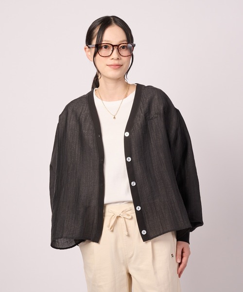 ブラウス シャツ サーワッシャー シャツカーデ レディース
