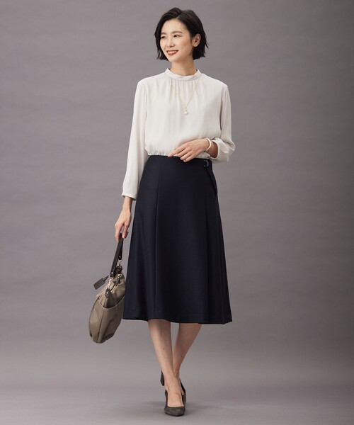 「J.PRESS」 長袖ブラウス MEDIUM ベージュ レディースの画像
