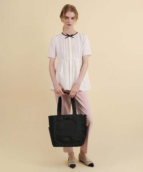「TOCCA」 トートバッグ F ブラック レディースの画像