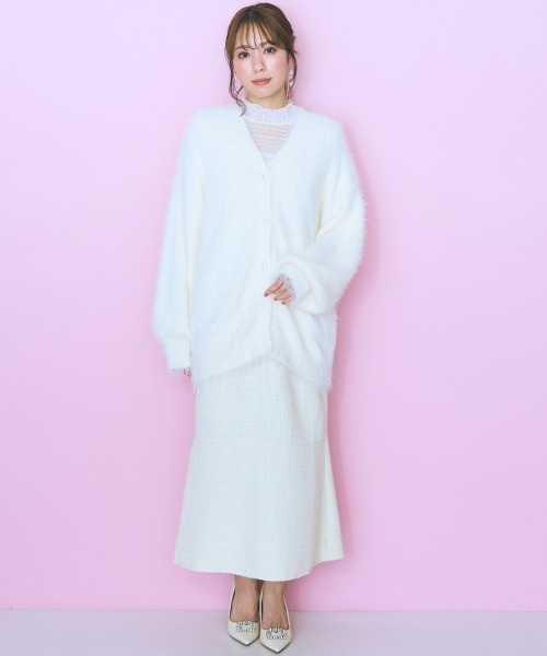 「marun」 ニットカーディガン 3L ブラック レディース_画像8