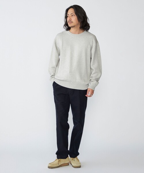 「SHIPS」 長袖ニット LARGE ダークグレー メンズ_画像3