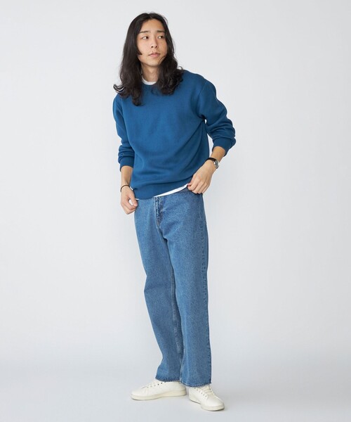 「SHIPS」 長袖ニット LARGE ダークグレー メンズ_画像7