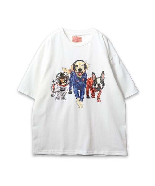 CORISCO（コリスコ） tシャツ 度詰め天竺アニマル前後プリントTEE ネコ