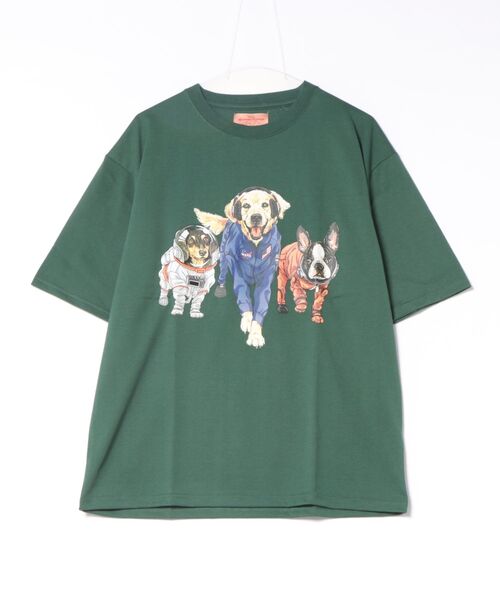 CORISCO（コリスコ） tシャツ 度詰め天竺アニマル前後プリントTEE ネコ