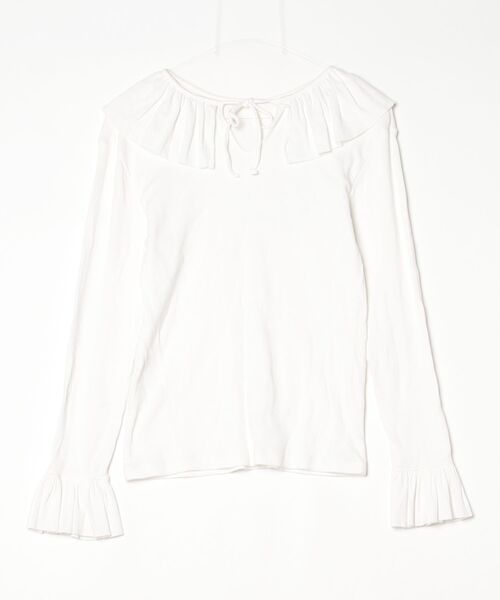 「BEAMS BOY」 長袖カットソー ONE SIZE ホワイト レディースの画像