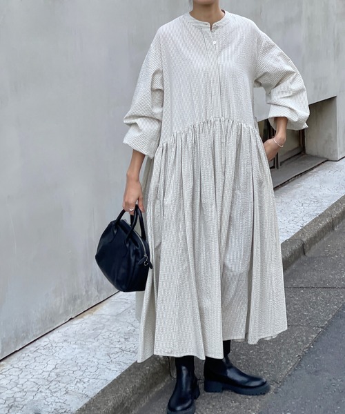 BEARDSLEY（ビアズリー） 長袖ワンピース S アイボリー レディース