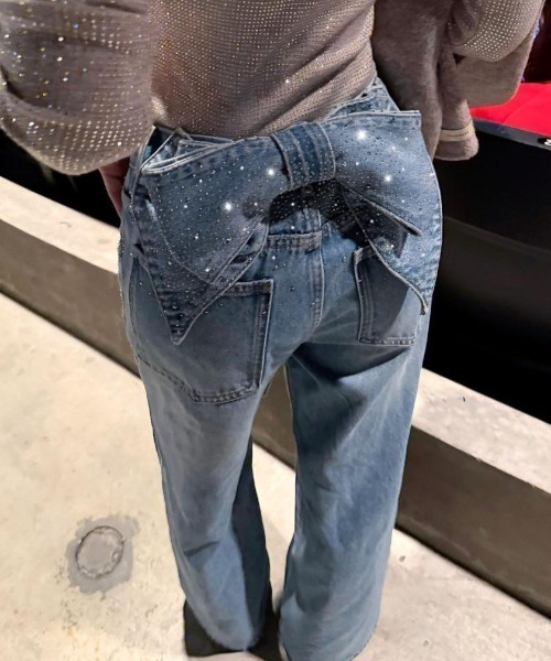 FAVORITO ワイドパンツ ジーンズ デニム デニムパンツ 取り外し可能