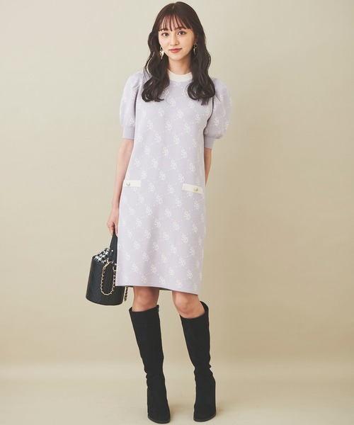 「31 Sons de mode」 ニットワンピース 36 ラベンダー レディース_画像9
