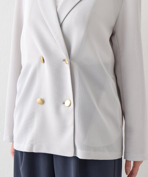 【美品】ラブティックボンボン　今季　メッシュダブルジャケット　オフホワイト La boutique Bonbon（ラブティックボンボン） ジャケット テーラード