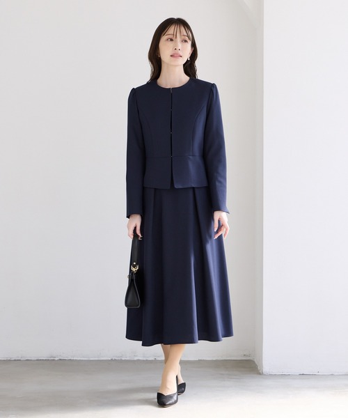 AIMER（エメ） ワンピース レース袖×ウエストタックフィット＆フレア