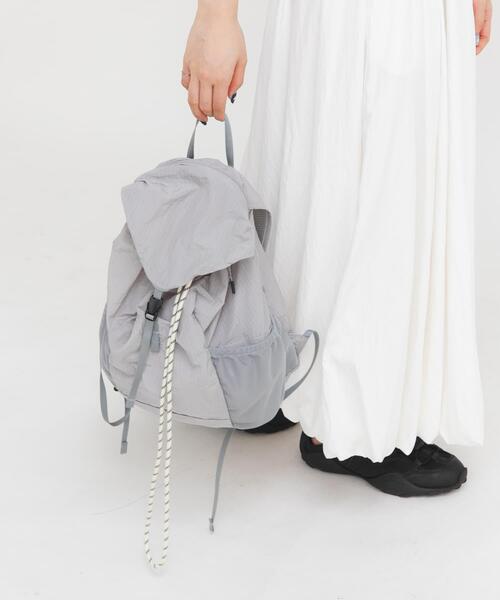 【RAPTURE】 フリル付きメッシュリュック グレー(新品未使用) KBF（ケービーエフ） デイバック リュック メッシュポケットリップス