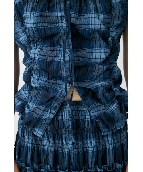 ブラウス シャツ 「EC・一部店舗限定」SHIRRING RIBBON シャツ レディースの画像