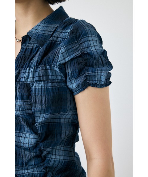 ブラウス シャツ 「EC・一部店舗限定」SHIRRING RIBBON シャツ レディースの画像