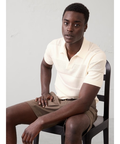 JOHN SMEDLEY（ジョンスメドレー） セーター ニット モックネック半袖