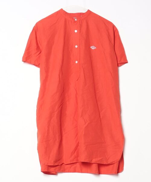 DANTON 赤 半袖シャツ Danton（ダントン） 半袖ブラウス 36 レッド レディース : ZOZOTOWN