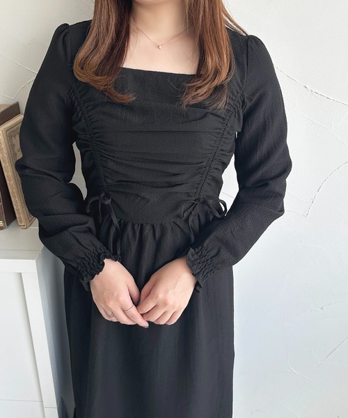 「apres jour」 長袖ワンピース X-LARGE グレイッシュベージュ レディース_画像3