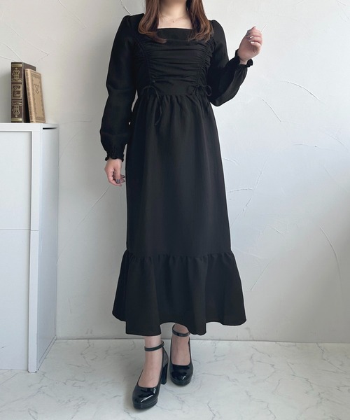 「apres jour」 長袖ワンピース X-LARGE グレイッシュベージュ レディース_画像4