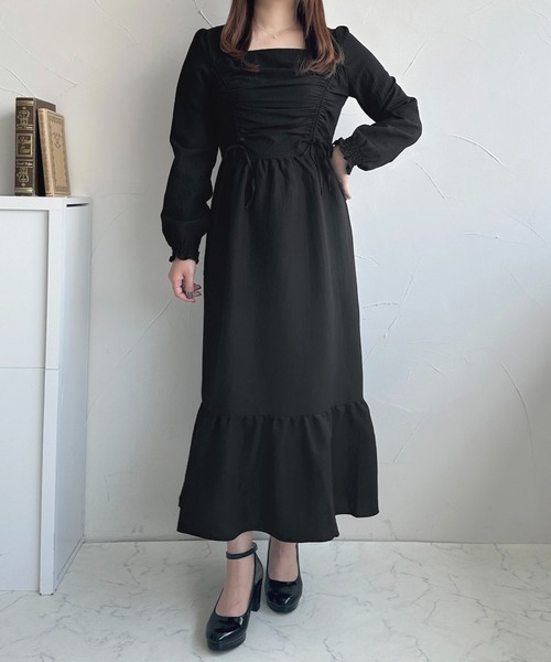 「apres jour」 長袖ワンピース X-LARGE グレイッシュベージュ レディース_画像5