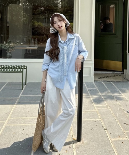 「LADY LIKE」 長袖シャツ M ピンク レディース_画像6