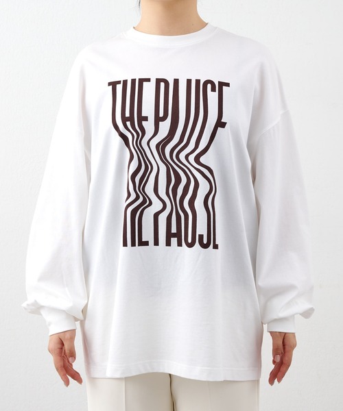 「THE PAUSE」 長袖カットソー FREE グレー レディース_画像2